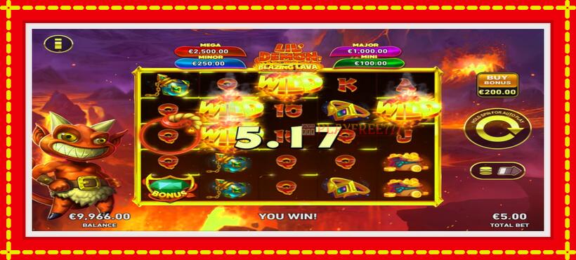 Slot machine Lil Demon Blazing Lava with access to free game online, picture 3