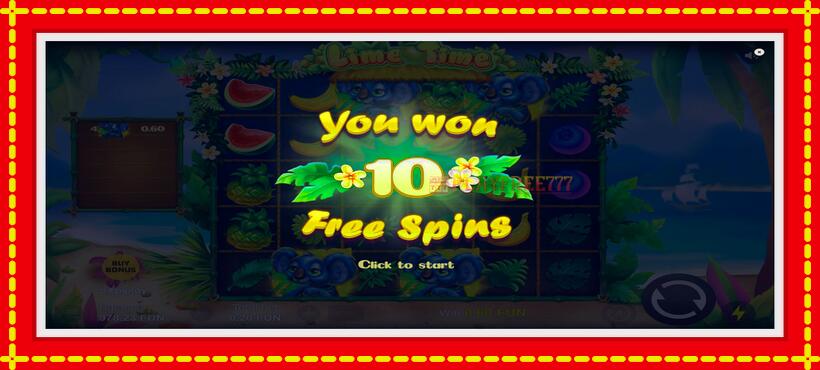 Slot machine Lime Time with access to free game online, picture 5