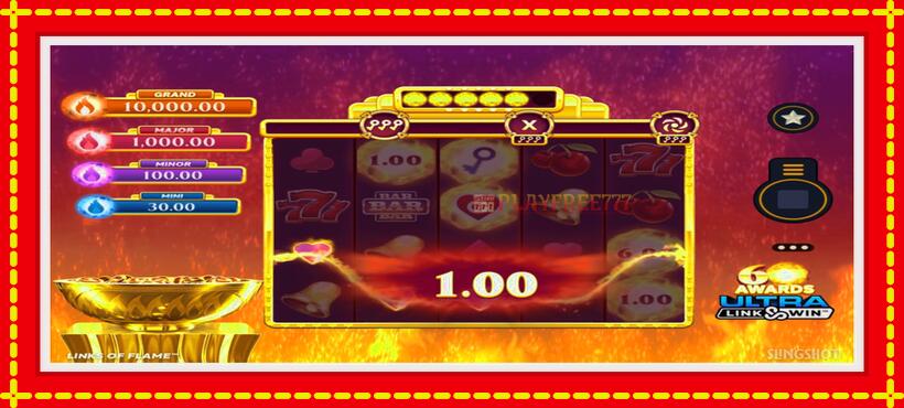 Slot machine Links of Flame with access to free game online, picture 3