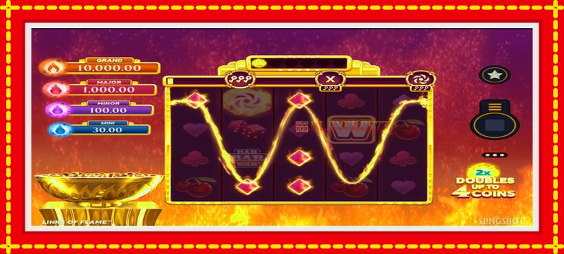 Slot machine Links of Flame with access to free game online, picture 4