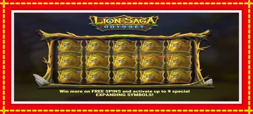 Slot machine Lion Saga Odyssey with access to free game online, picture 3