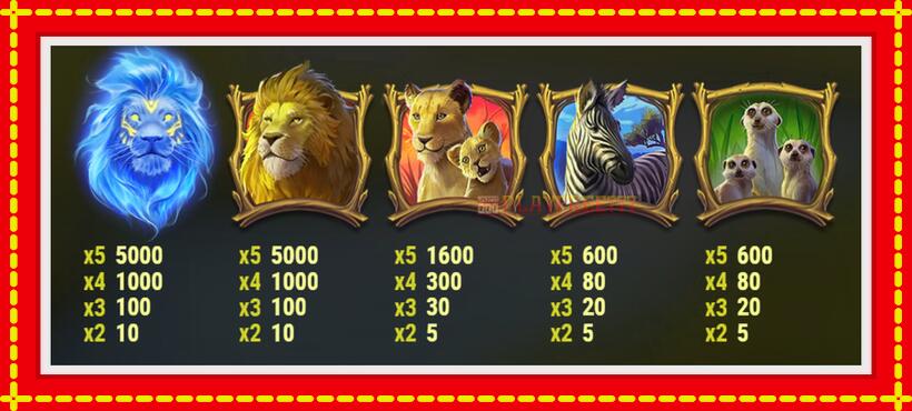 Slot machine Lion Saga Odyssey with access to free game online, picture 5