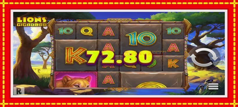 Slot machine Lions Gigablox with access to free game online, picture 4