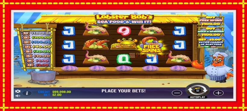 Slot machine Lobster Bobs Sea Food & Win It with access to free game online, picture 2