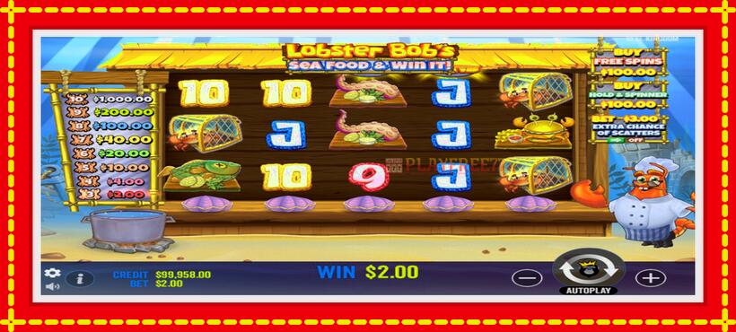 Slot machine Lobster Bobs Sea Food & Win It with access to free game online, picture 3