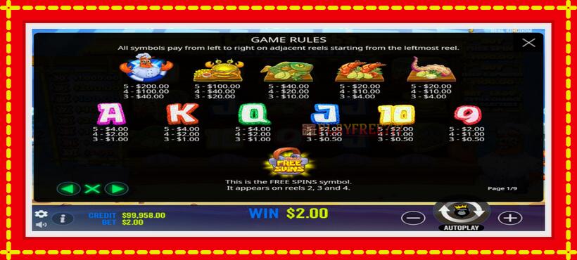 Slot machine Lobster Bobs Sea Food & Win It with access to free game online, picture 4