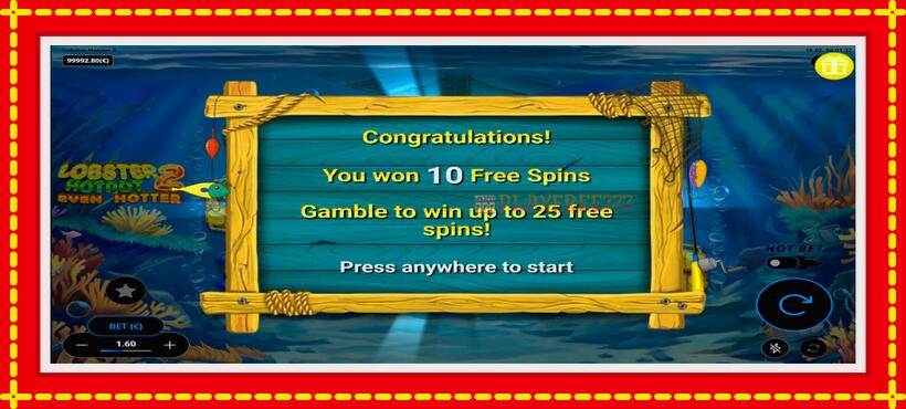 Slot machine Lobster Hotpot 2 Even Hotter with access to free game online, picture 3