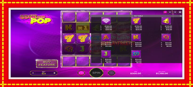 Slot machine Lock and Pop with access to free game online, picture 5