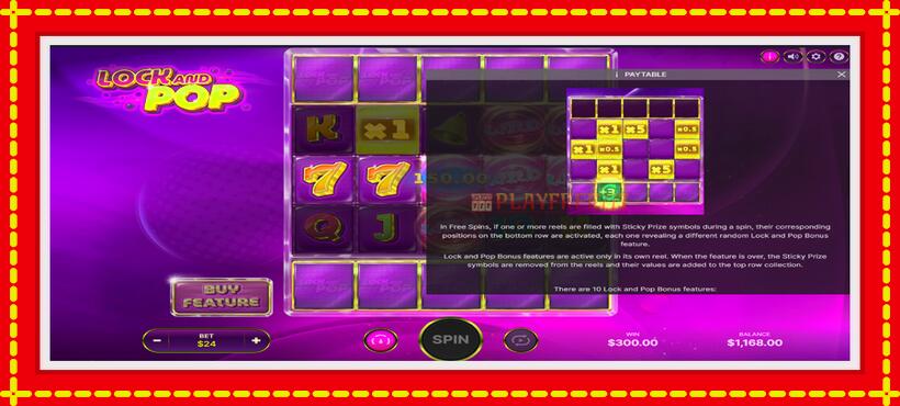 Slot machine Lock and Pop with access to free game online, picture 6