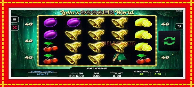 Slot machine Lollas Soccer World with access to free game online, picture 1