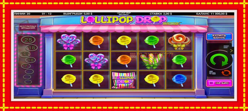 Slot machine Lollipop Drop MultiMax with access to free game online, picture 2