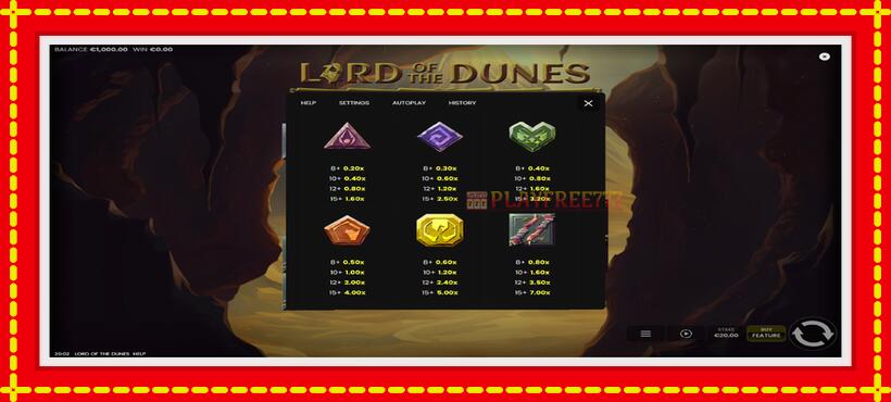 Slot machine Lord of the Dunes with access to free game online, picture 5