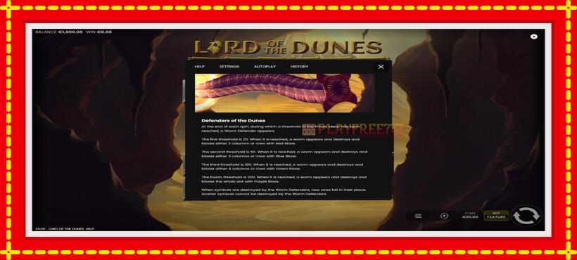 Slot machine Lord of the Dunes with access to free game online, picture 7