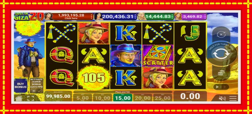 Slot machine Lost in Giza 20 with access to free game online, picture 2