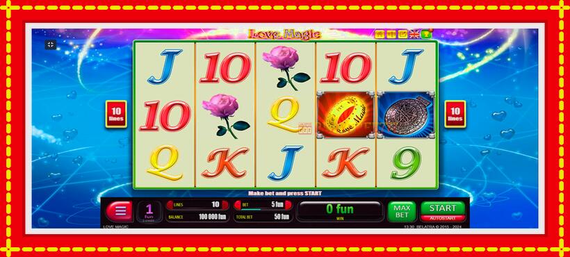 Slot machine Love Magic with access to free game online, picture 1