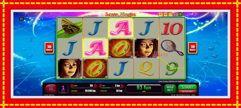 Slot machine Love Magic with access to free game online, picture 2