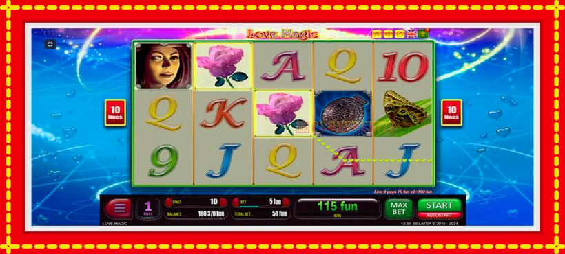 Slot machine Love Magic with access to free game online, picture 3