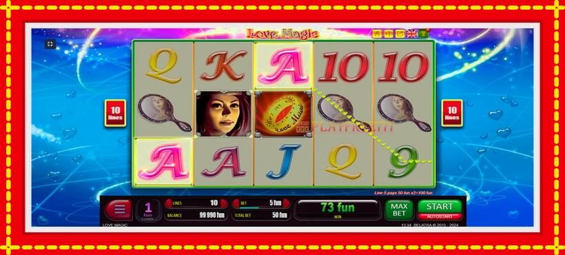 Slot machine Love Magic with access to free game online, picture 6