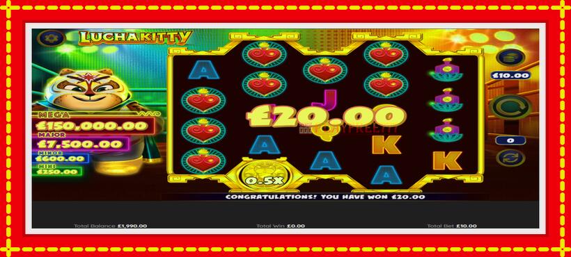 Slot machine Lucha Kitty with access to free game online, picture 2