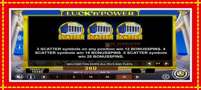 Slot machine LucknPower with access to free game online, picture 6