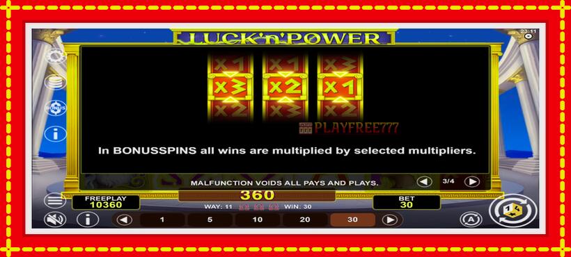 Slot machine LucknPower with access to free game online, picture 7