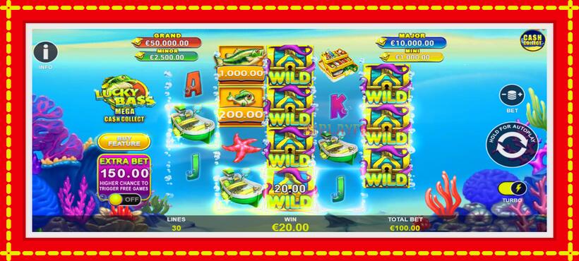 Slot machine Lucky Bass Mega Cash Collect with access to free game online, picture 4