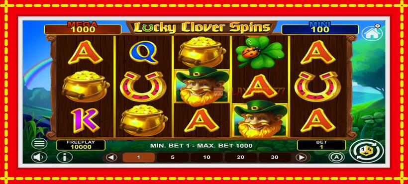 Slot machine Lucky Clover Spins with access to free game online, picture 2