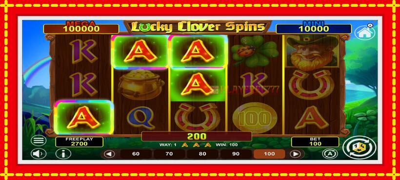 Slot machine Lucky Clover Spins with access to free game online, picture 4