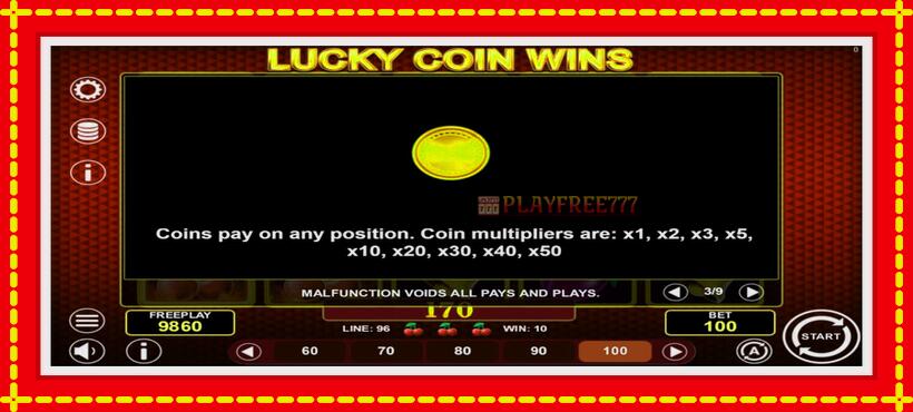 Slot machine Lucky Coin Wins with access to free game online, picture 6