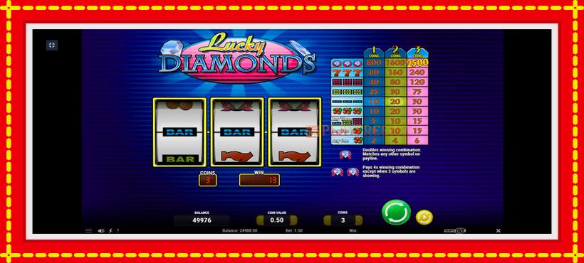 Slot machine Lucky Diamonds with access to free game online, picture 2