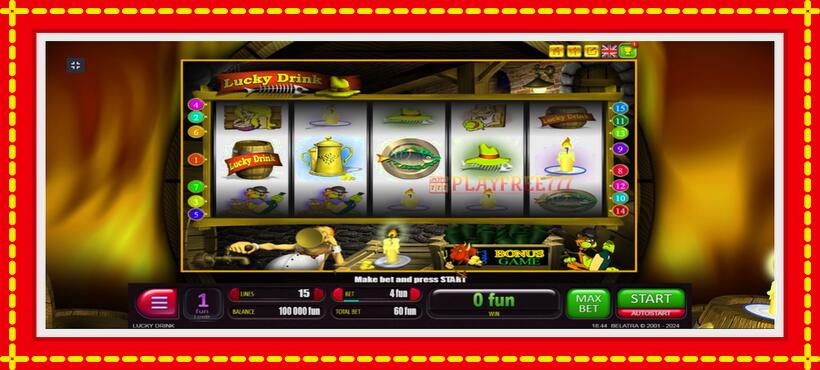 Slot machine Lucky Drink with access to free game online, picture 1