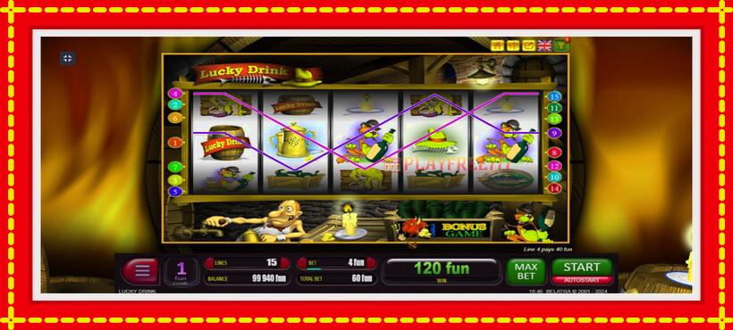 Slot machine Lucky Drink with access to free game online, picture 2