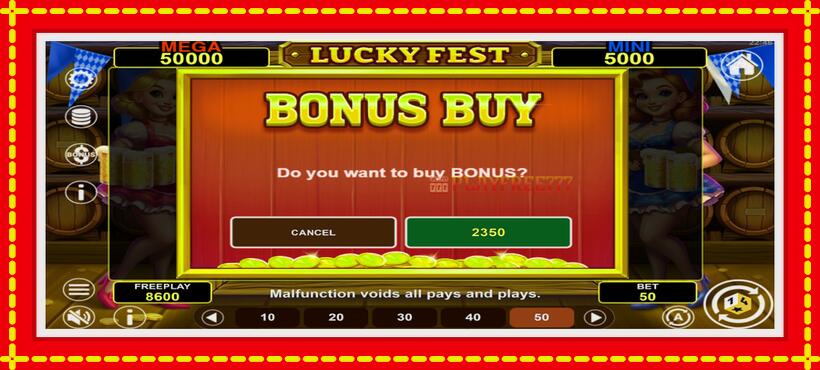 Slot machine Lucky Fest Hold & Win with access to free game online, picture 4