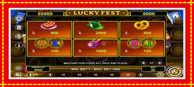 Slot machine Lucky Fest Hold & Win with access to free game online, picture 5