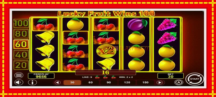 Slot machine Lucky Fruit Wins 100 with access to free game online, picture 2