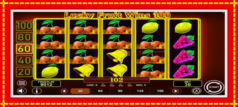 Slot machine Lucky Fruit Wins 100 with access to free game online, picture 3