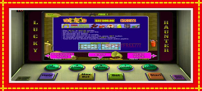 Slot machine Lucky Haunter with access to free game online, picture 3