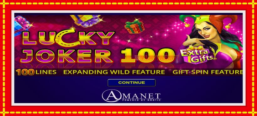 Slot machine Lucky Joker 100 Extra Gifts with access to free game online, picture 1