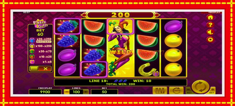 Slot machine Lucky Joker 100 Extra Gifts with access to free game online, picture 3