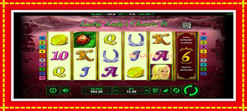 Slot machine Lucky Ladys Charm Deluxe 6 with access to free game online, picture 2