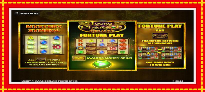 Slot machine Lucky Pharaoh Deluxe Fortune Play with access to free game online, picture 1