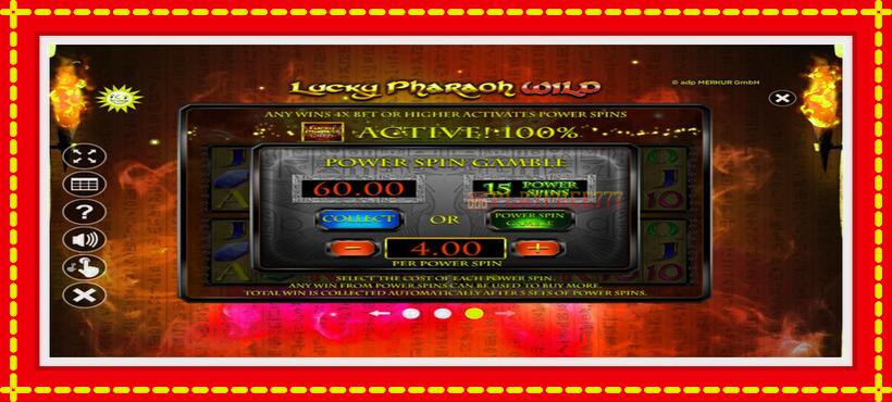 Slot machine Lucky Pharaoh Wild with access to free game online, picture 6