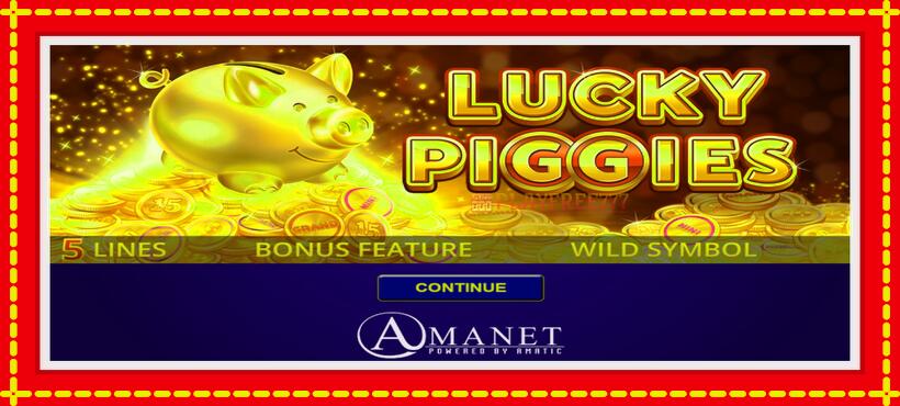 Slot machine Lucky Piggies with access to free game online, picture 1