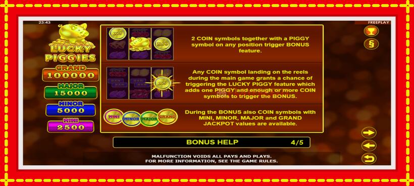 Slot machine Lucky Piggies with access to free game online, picture 7