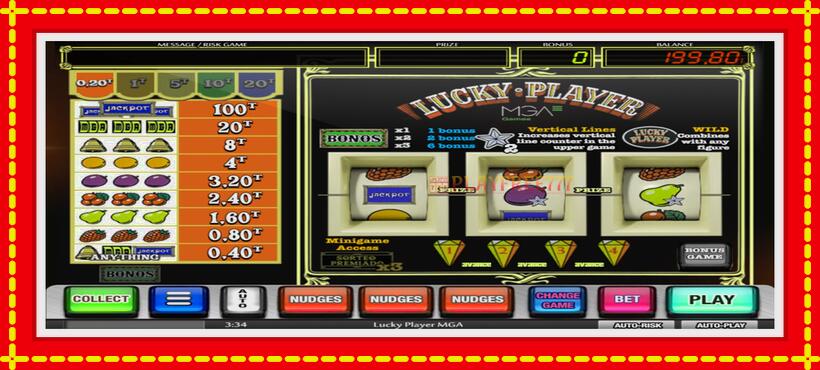 Slot machine Lucky Player with access to free game online, picture 2