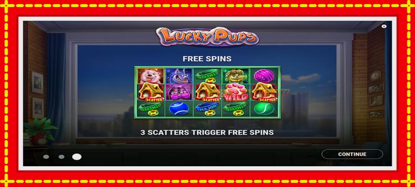 Slot machine Lucky Pups with access to free game online, picture 1