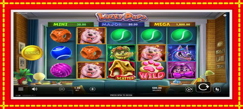 Slot machine Lucky Pups with access to free game online, picture 2