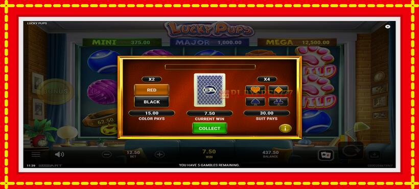 Slot machine Lucky Pups with access to free game online, picture 4