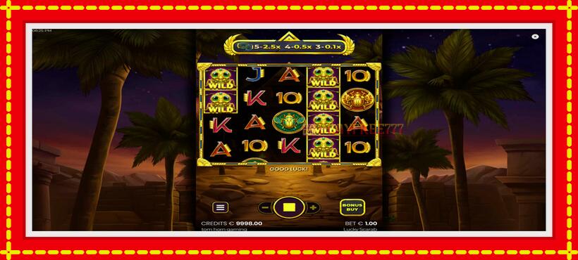 Slot machine Lucky Scarab with access to free game online, picture 1