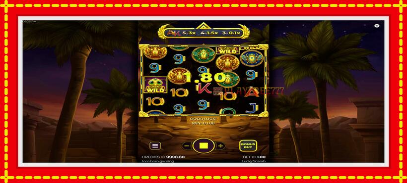 Slot machine Lucky Scarab with access to free game online, picture 2